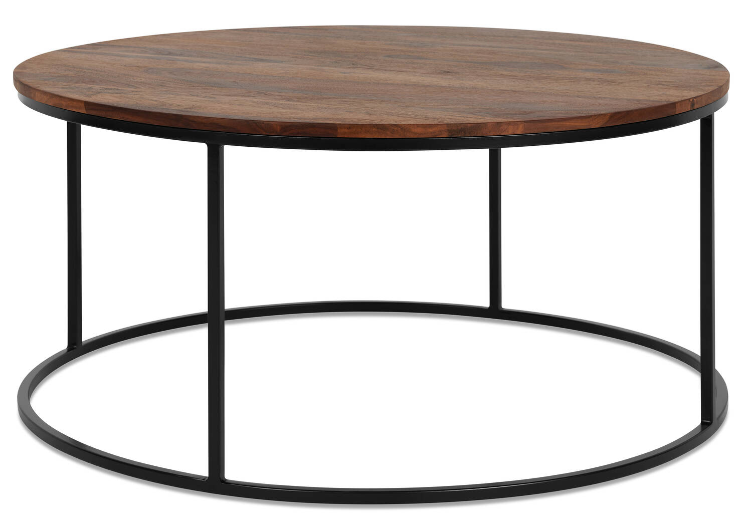 Crosby Round Coffee Table -Sheesham Copp