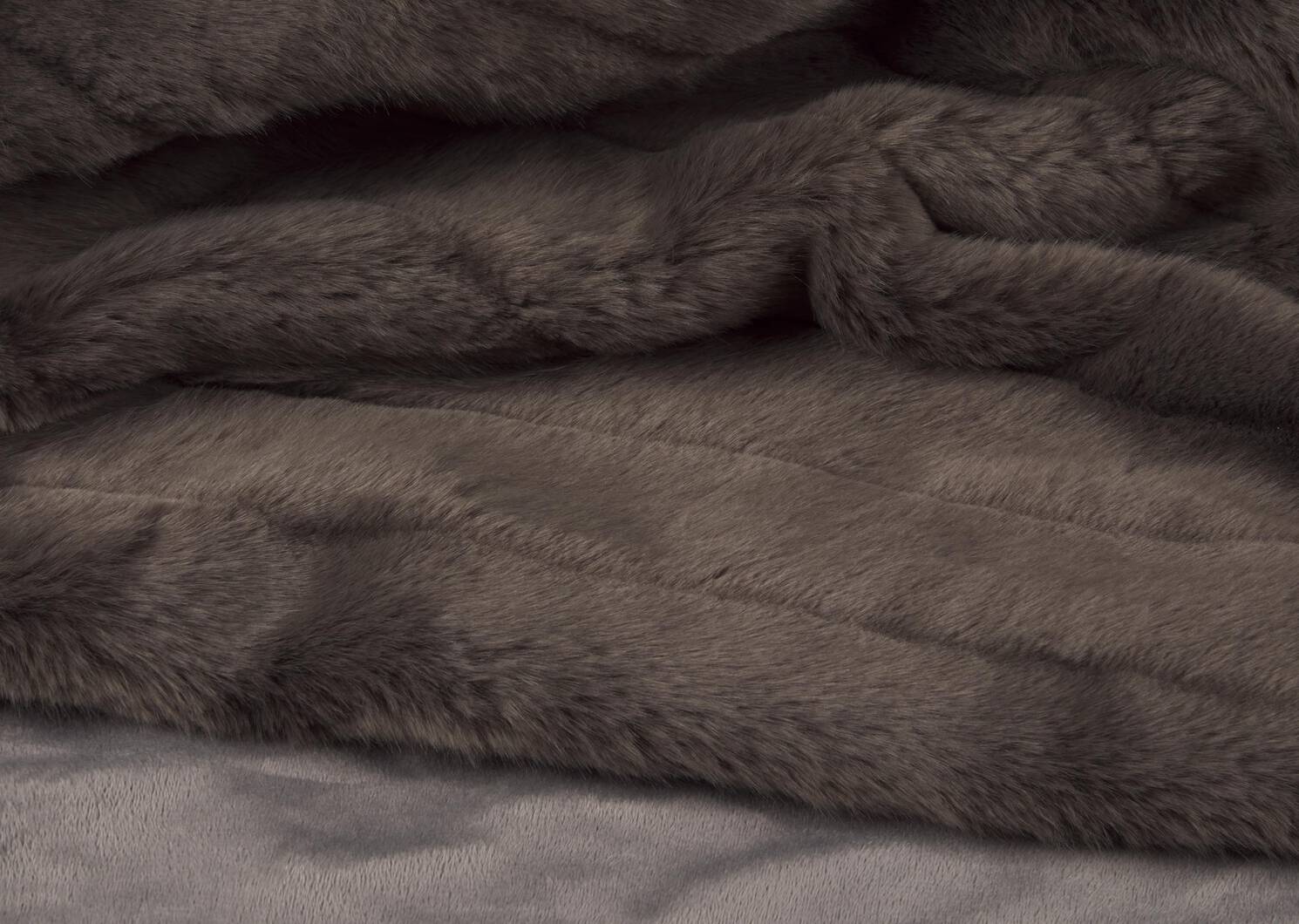 Starlet Faux Fur Throw Dark Grey