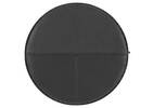 Circle Seat Cushion Faux Leather Black