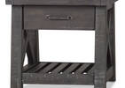 Ironside 1 Drawer Side Table -Smoke