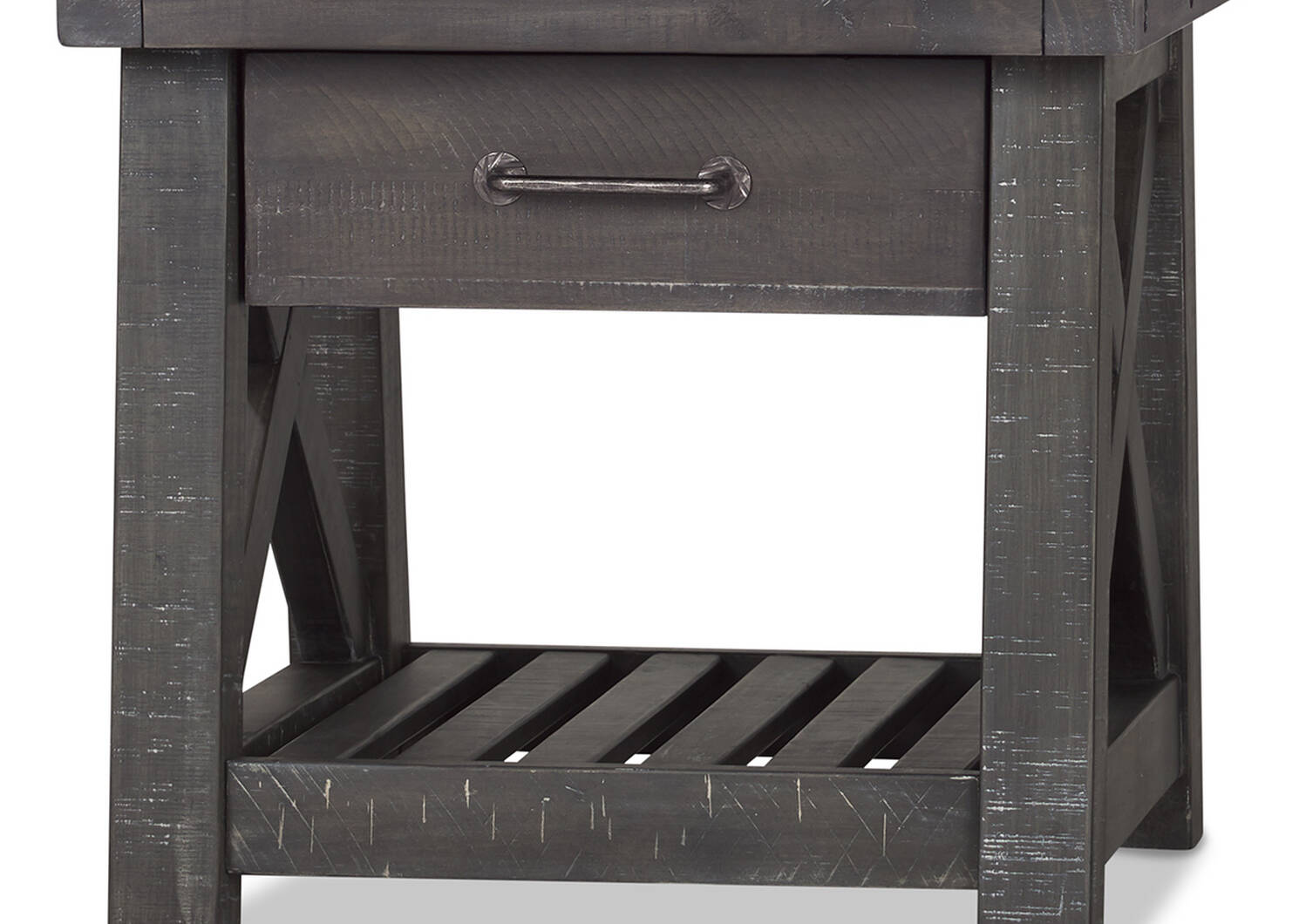 Ironside 1 Drawer Side Table -Smoke
