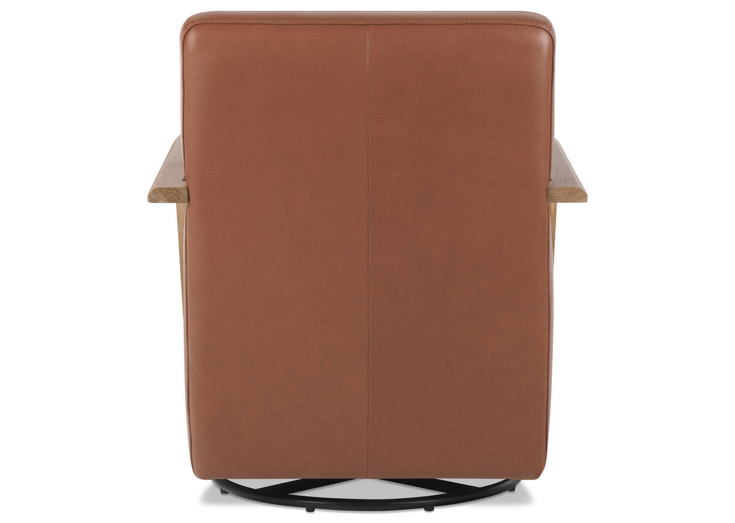 Simone Leather Swivel Chair -Ari Caramel