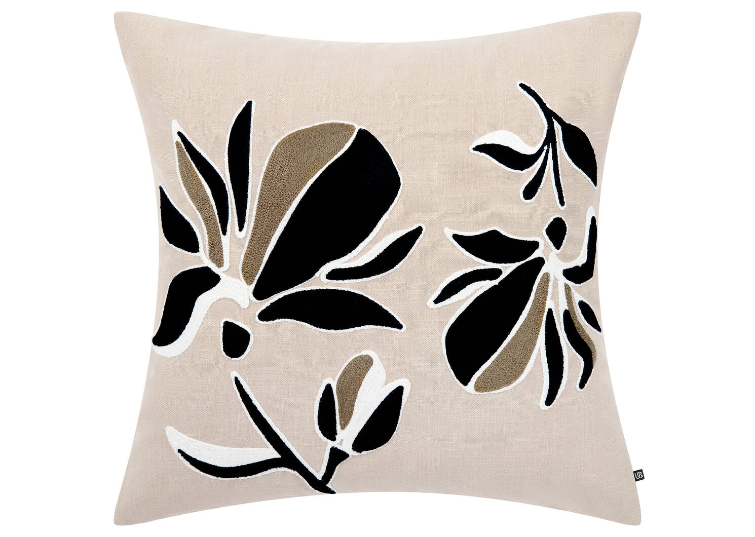 Coussin Aylin 20x20 brun clair/noir