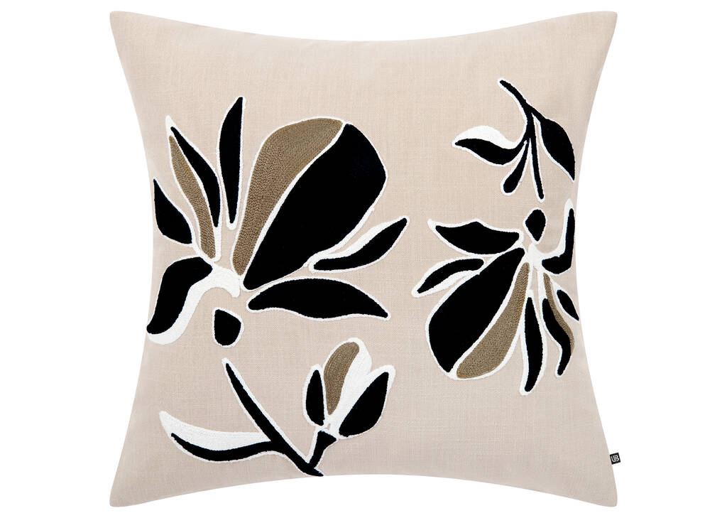 Coussin Aylin 20x20 brun clair/noir