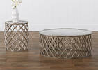 Ashbury Coffee Table -Raw Nickel
