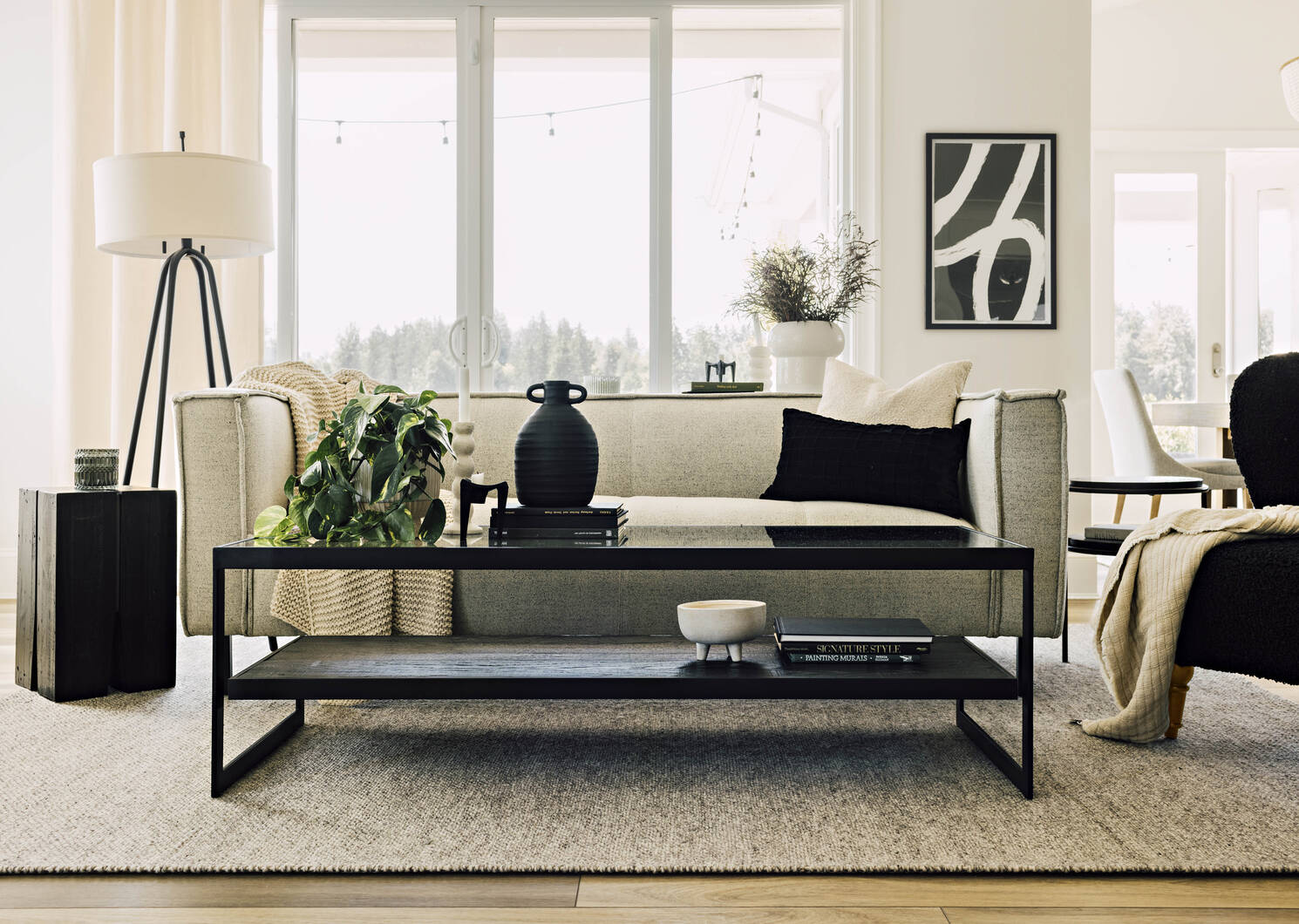Tapis Owen 60x96 huître/gris