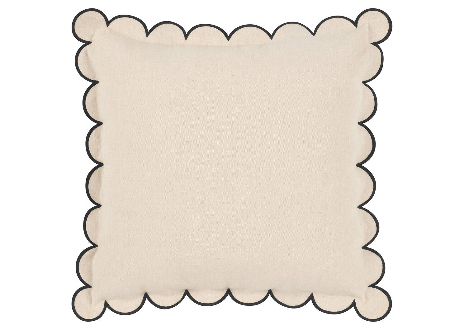 Lark Scalloped Edge Pillow 20x20 Nat/