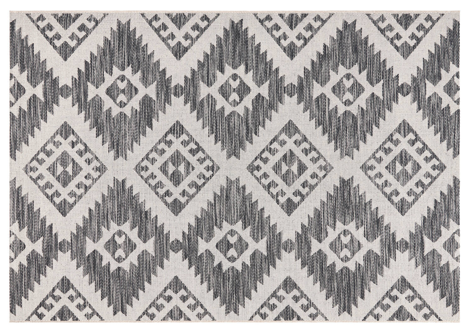 Loja Rug 63x93 Black/Ivory