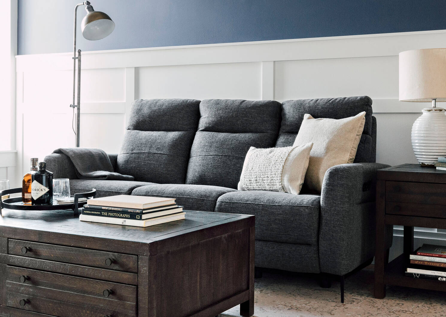Pearson Reclining Sofa -Elron Smoke