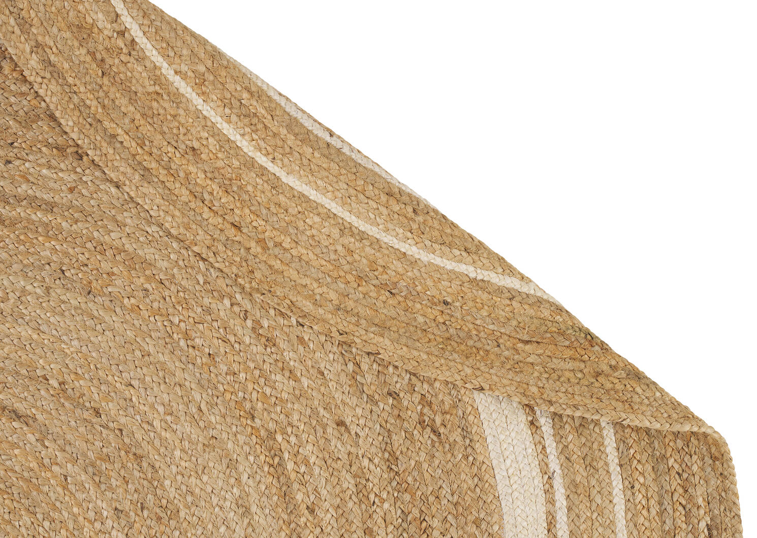 Tapis en jute Fairfield 72x72 nat/blanc