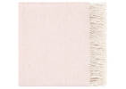 Bella Herringbone Throw Ivory/Pink