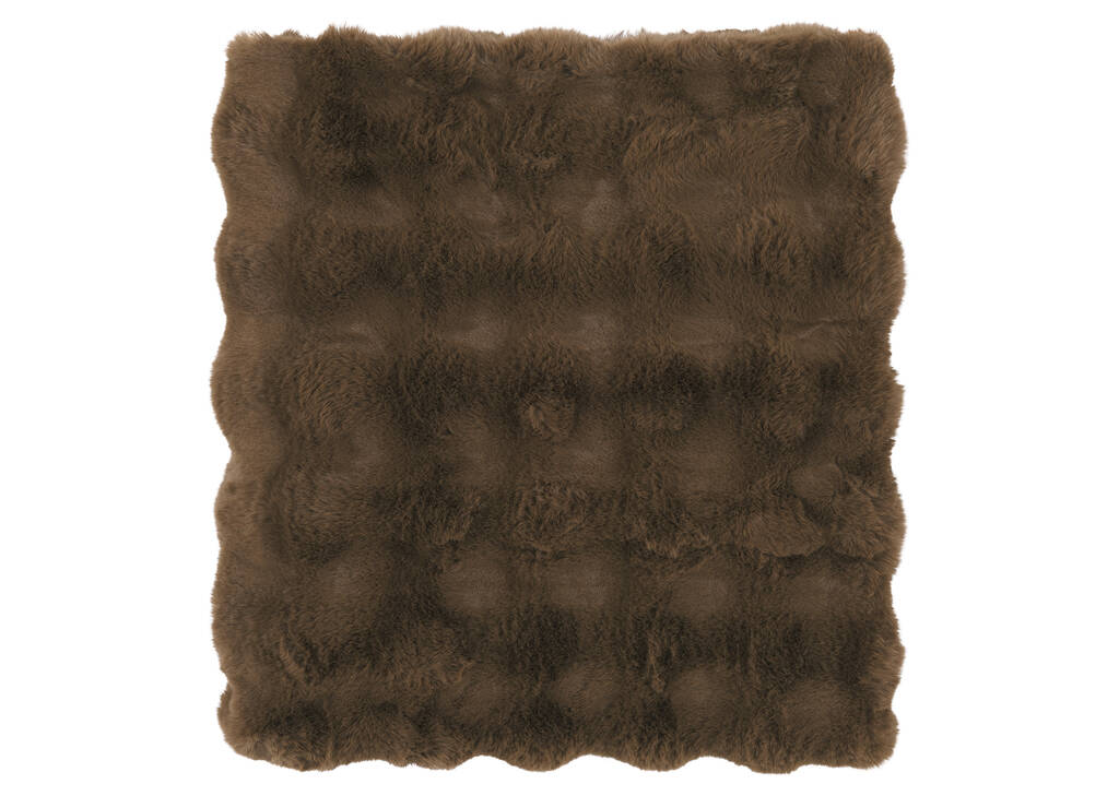 Zoey Faux Fur Throw Brown