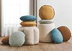 Faria Cotton Round Pillow Caramel