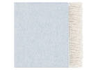 Bella Herringbone Throw Ivory/Blue