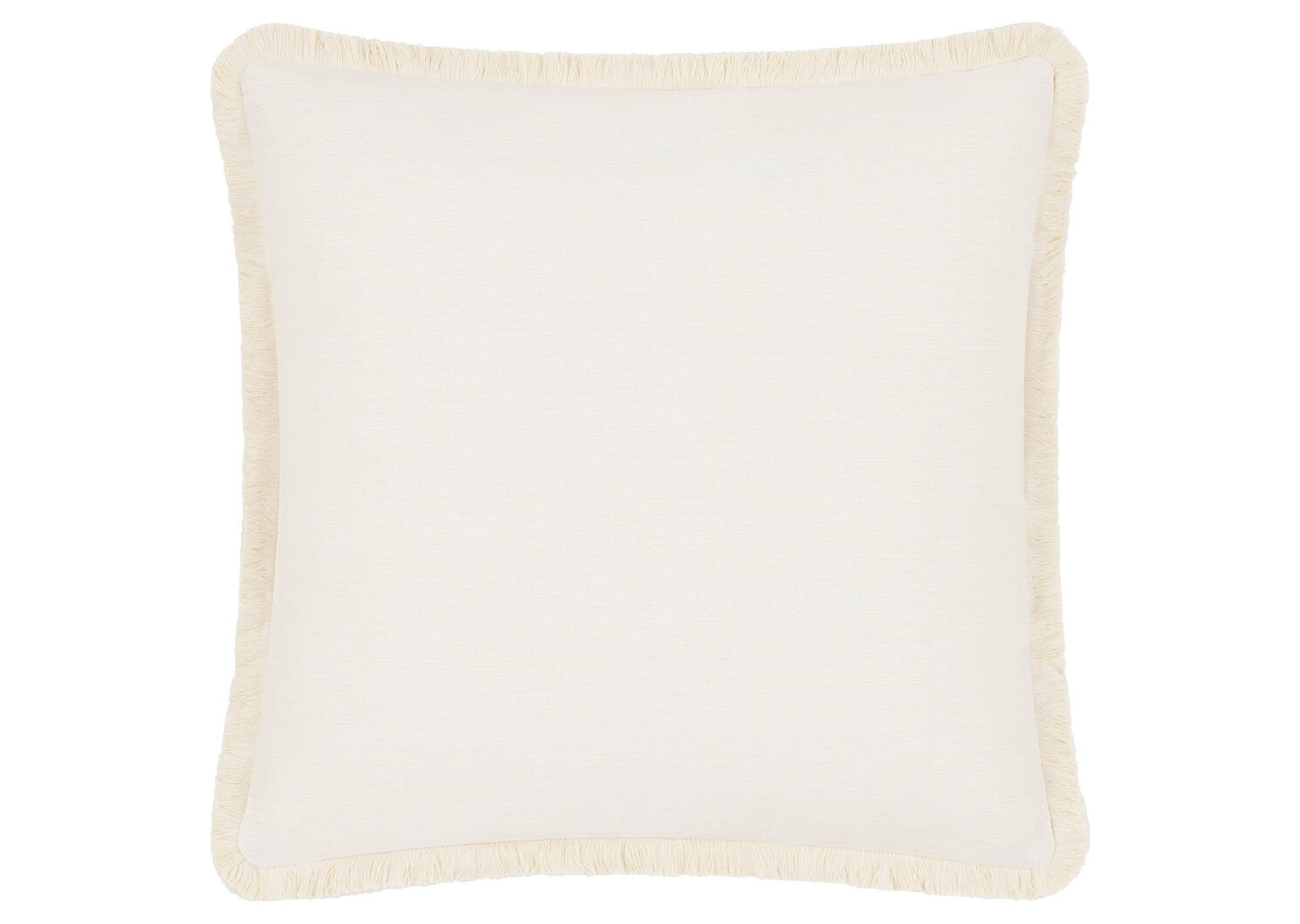 Coussin ext. avec franges Perth ivoire