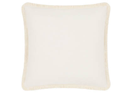 Coussin ext. avec franges Perth ivoire