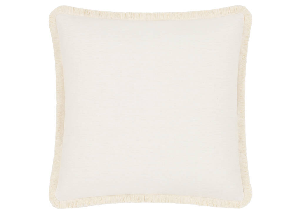 Coussin ext. avec franges Perth ivoire