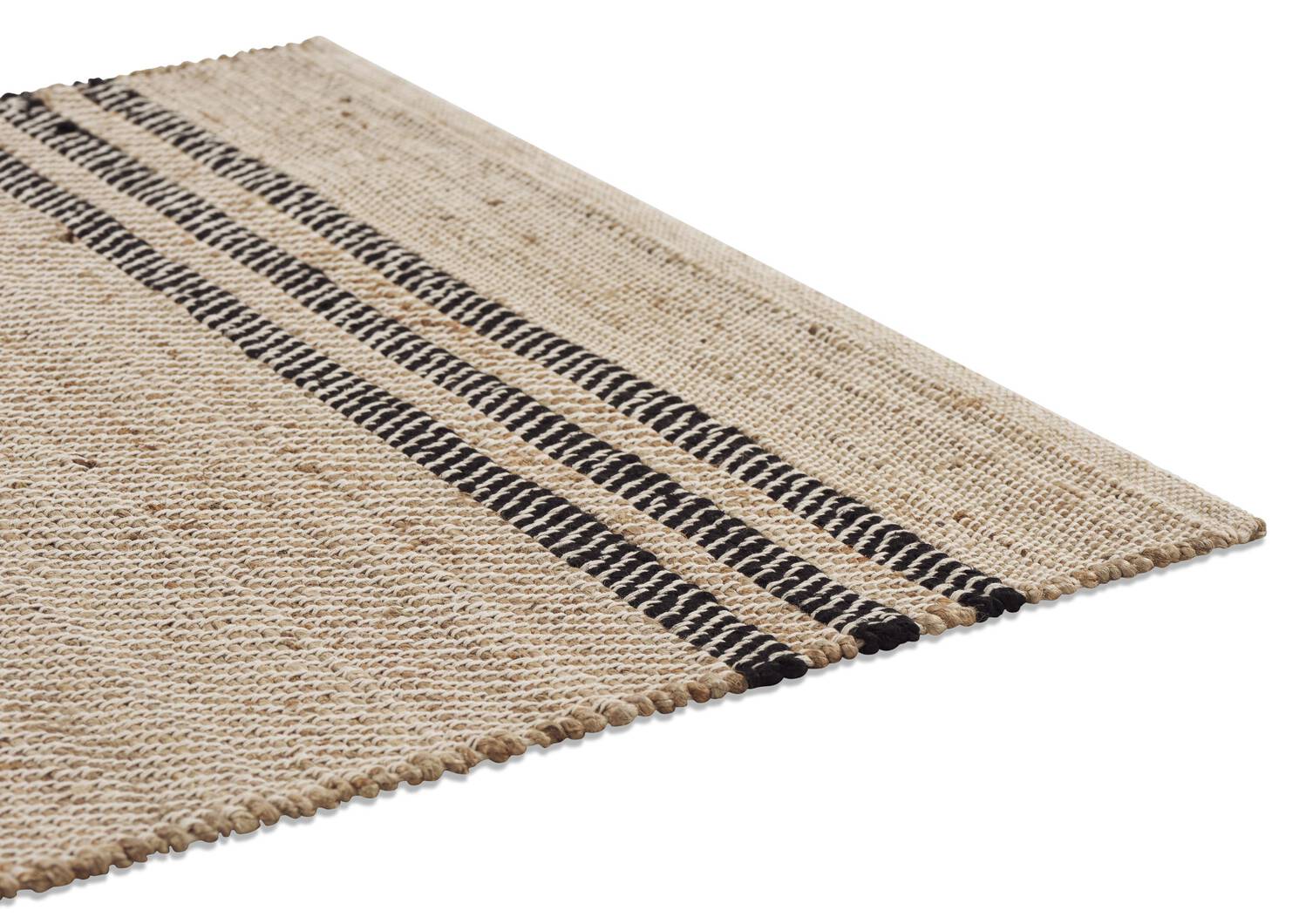 Tapis de couloir Avalon 30x84 jute/noir