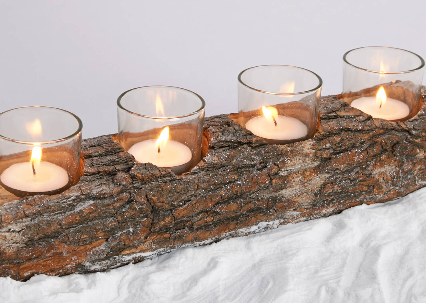 Woodlyn Tealight Holder Short Natural