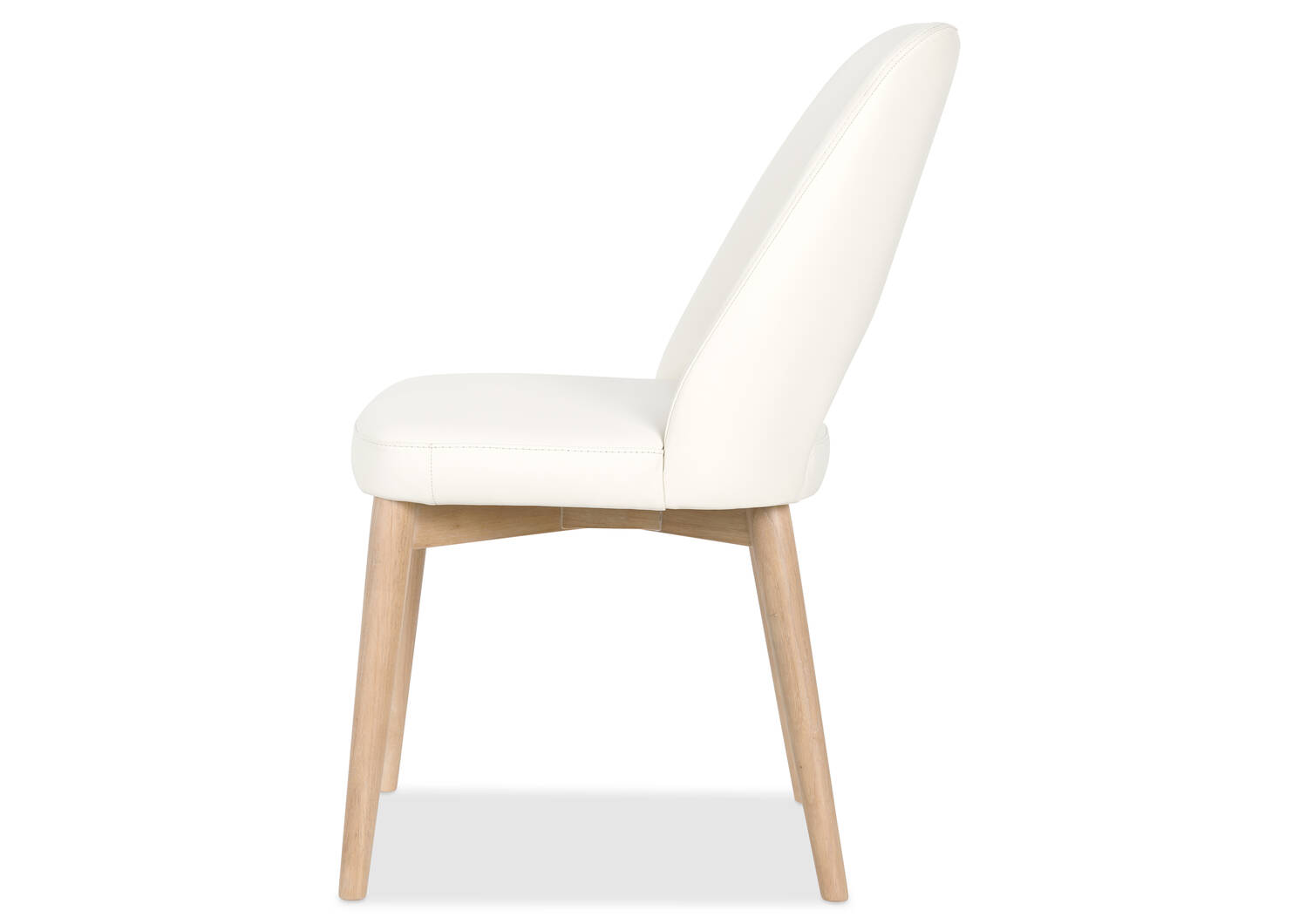 Avola Leather Dining Chair -Trina White