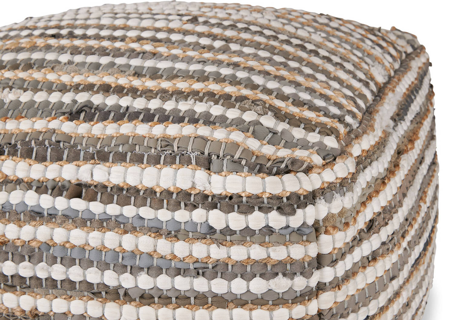 Pouf Rey gris poudreux