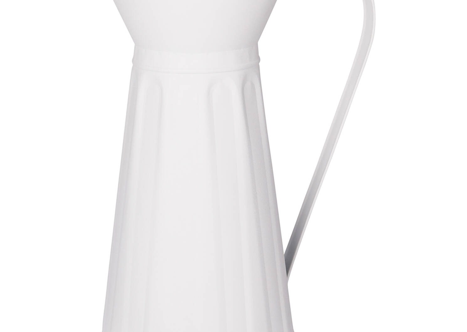 Avery Metal Pitcher Vase White