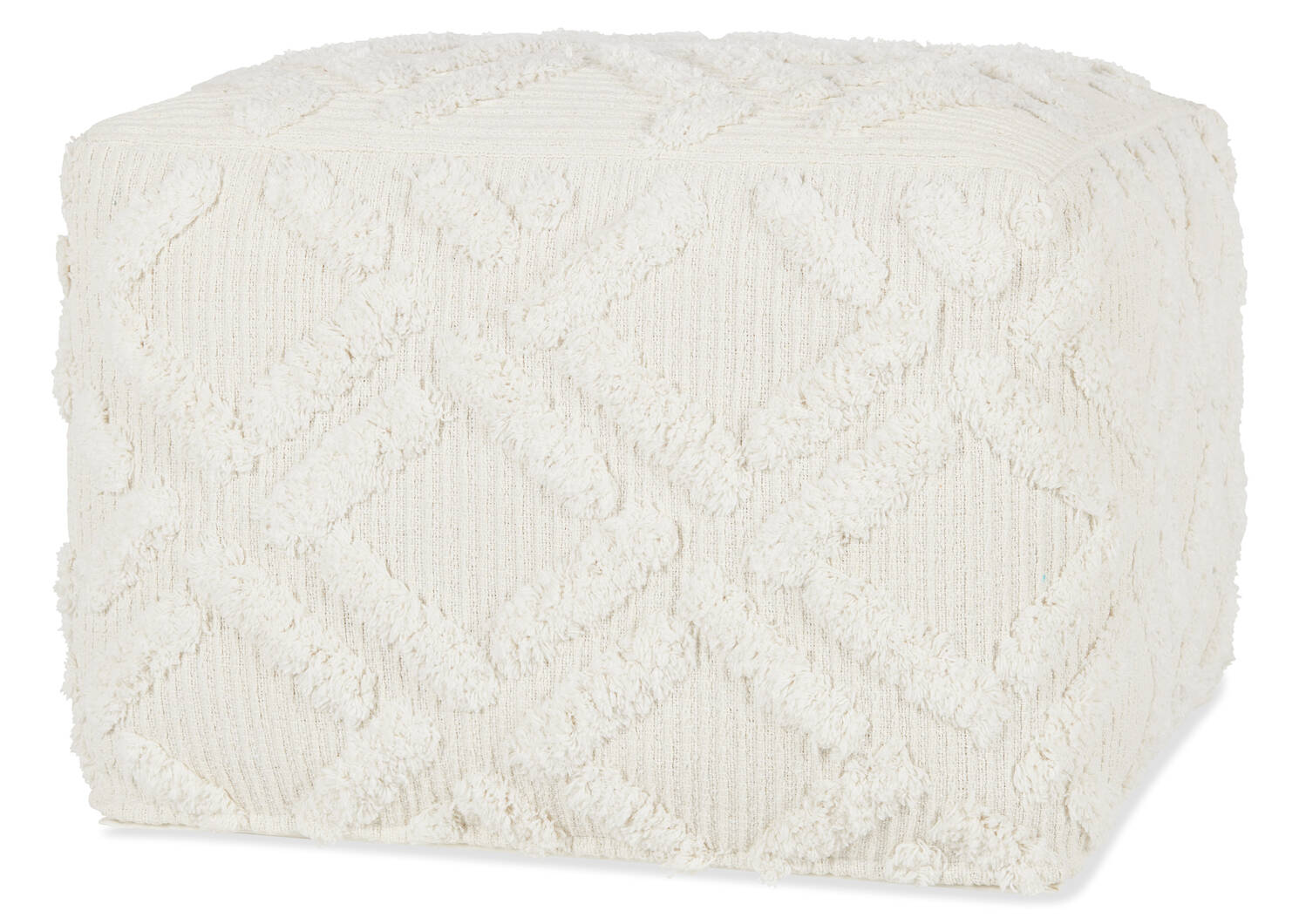 Lambeth Cotton Pouf Ivory