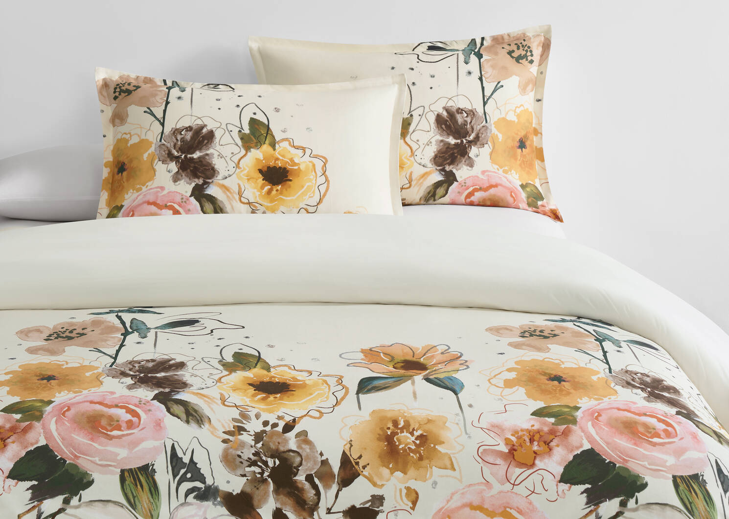 Bonn Cotton Floral Duvet Set King Iv/Mu