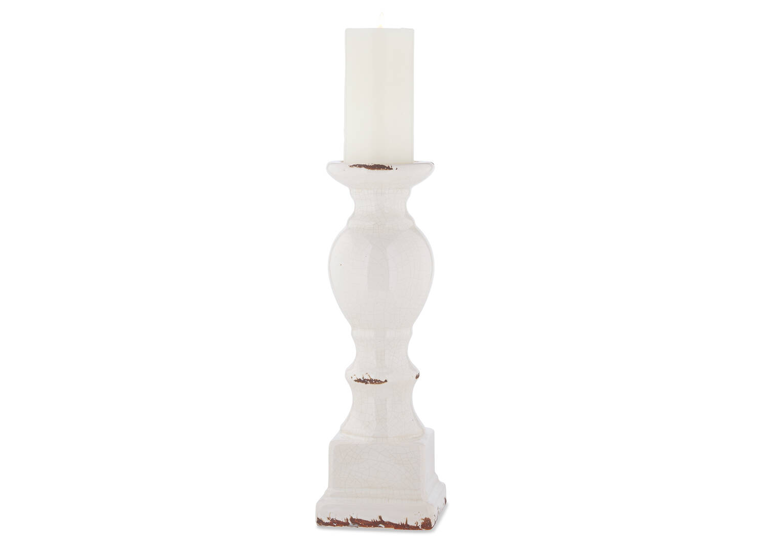 Alessio Candle Holder Large White