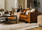 Coussin Lacey 14x24 naturel/caramel