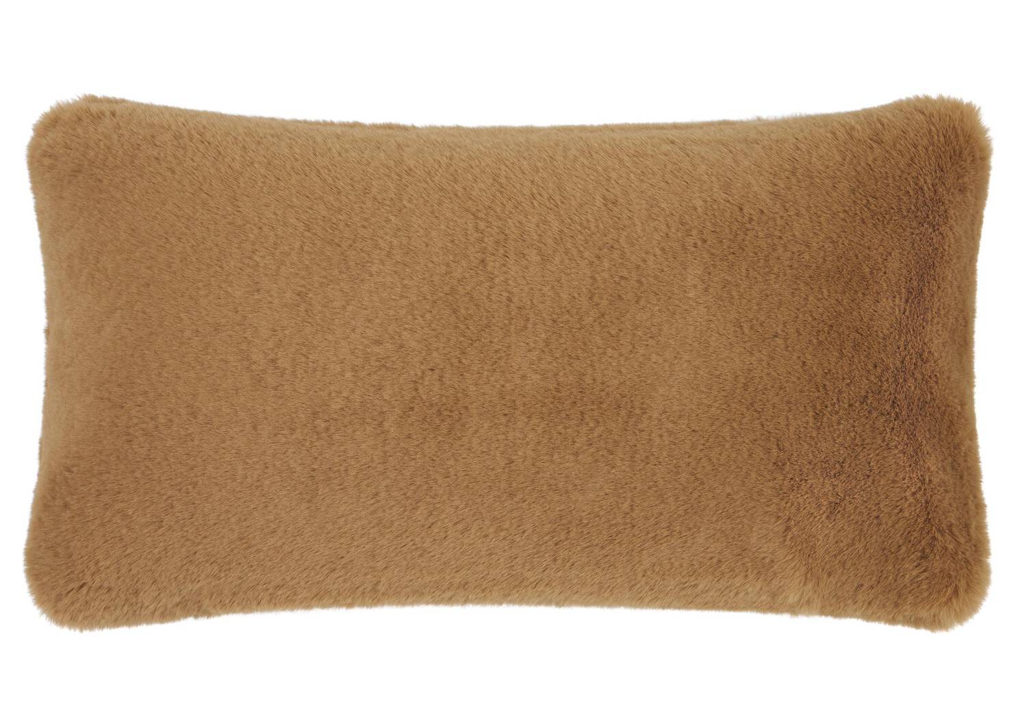 Coussin fausse fourr Flora 12x22 caramel