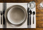 Hammered 5pc Cutlery Set Matte Black