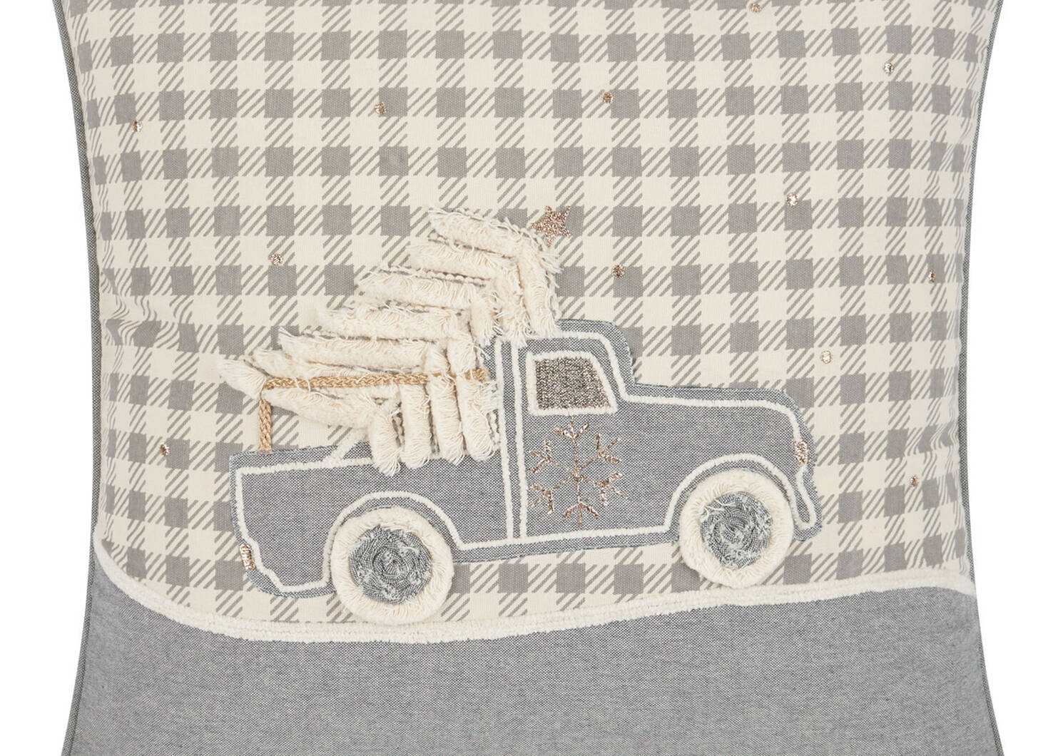 Tannenbaum Truck Toss 20x20 Grey/Ivor