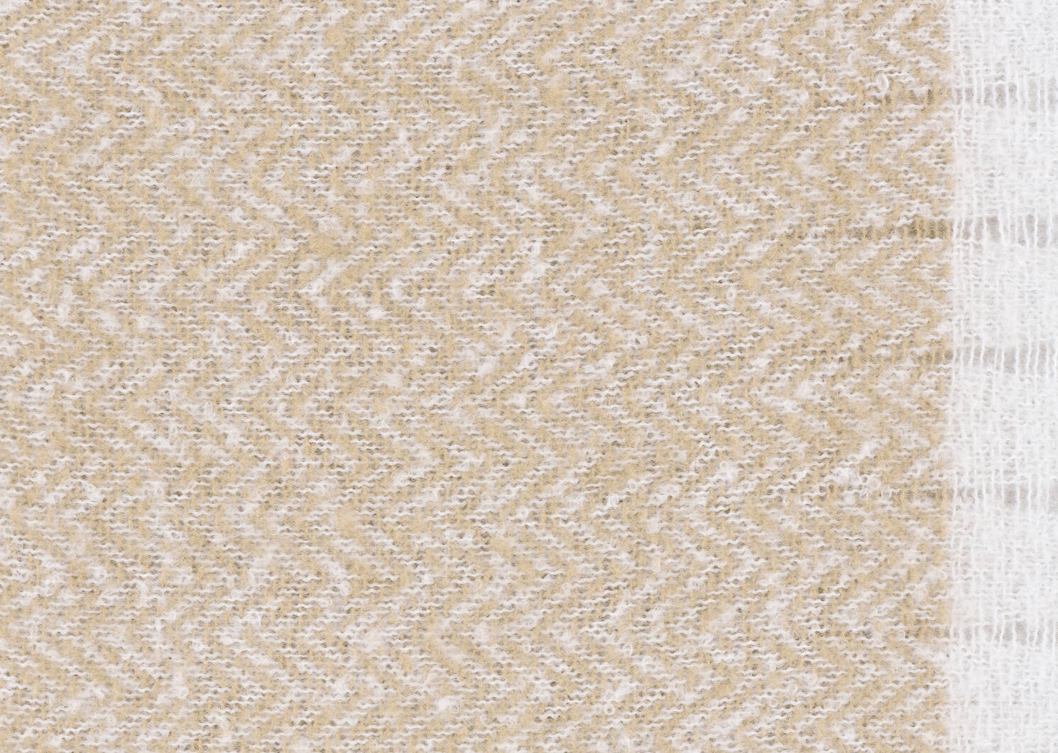 Dante Herringbone Throw Oat/Ivory