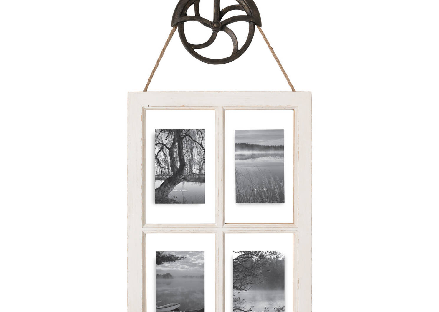 Cadre flottant 4 photos Esten 5x7 blanc