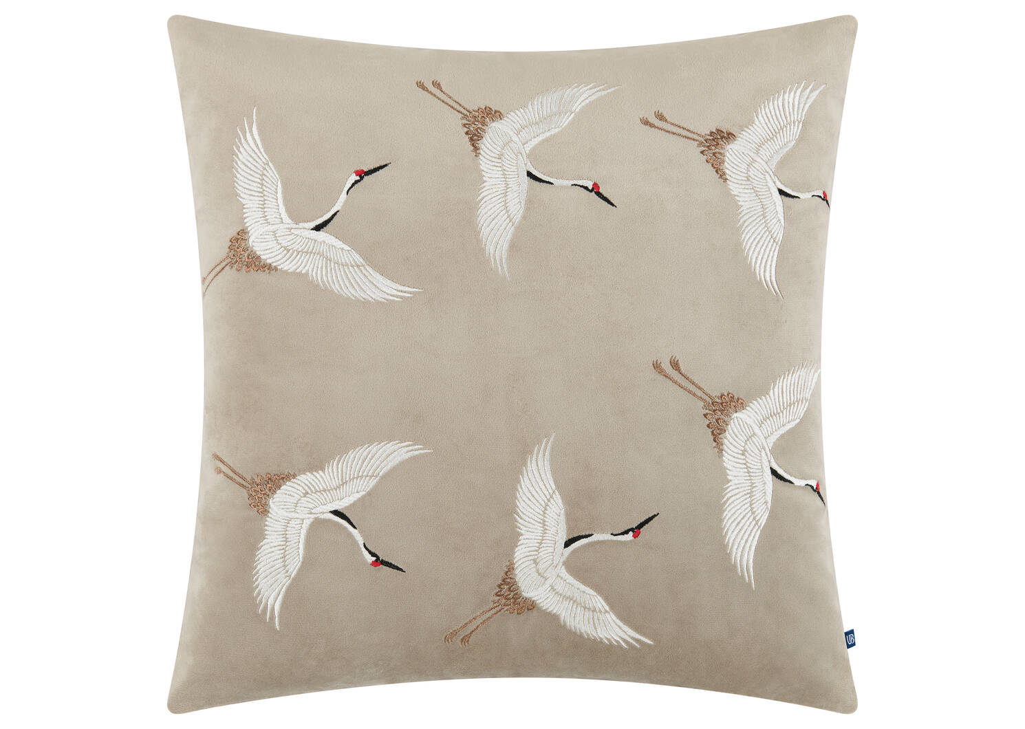 Eloise Crane Pillow 20x20 Ash/Ivory
