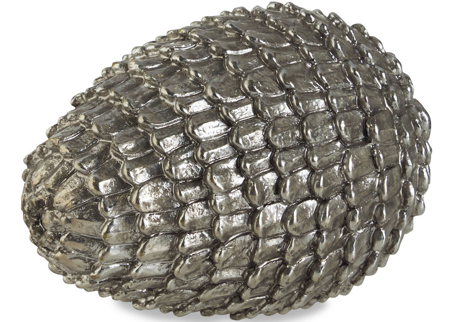 Eli Pinecone Ball Large Silver