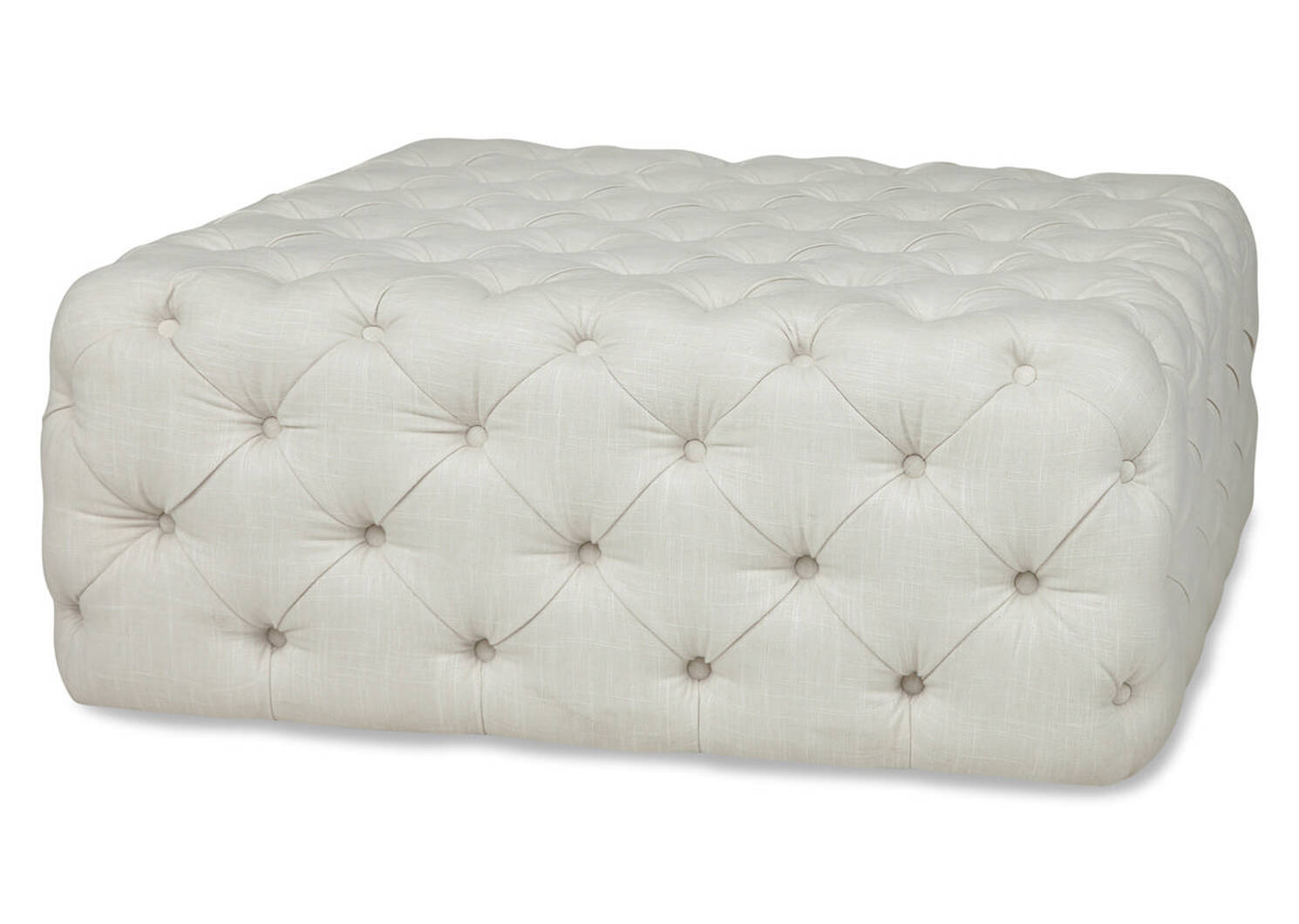 Watson Cocktail Ottoman -Foley Ivory