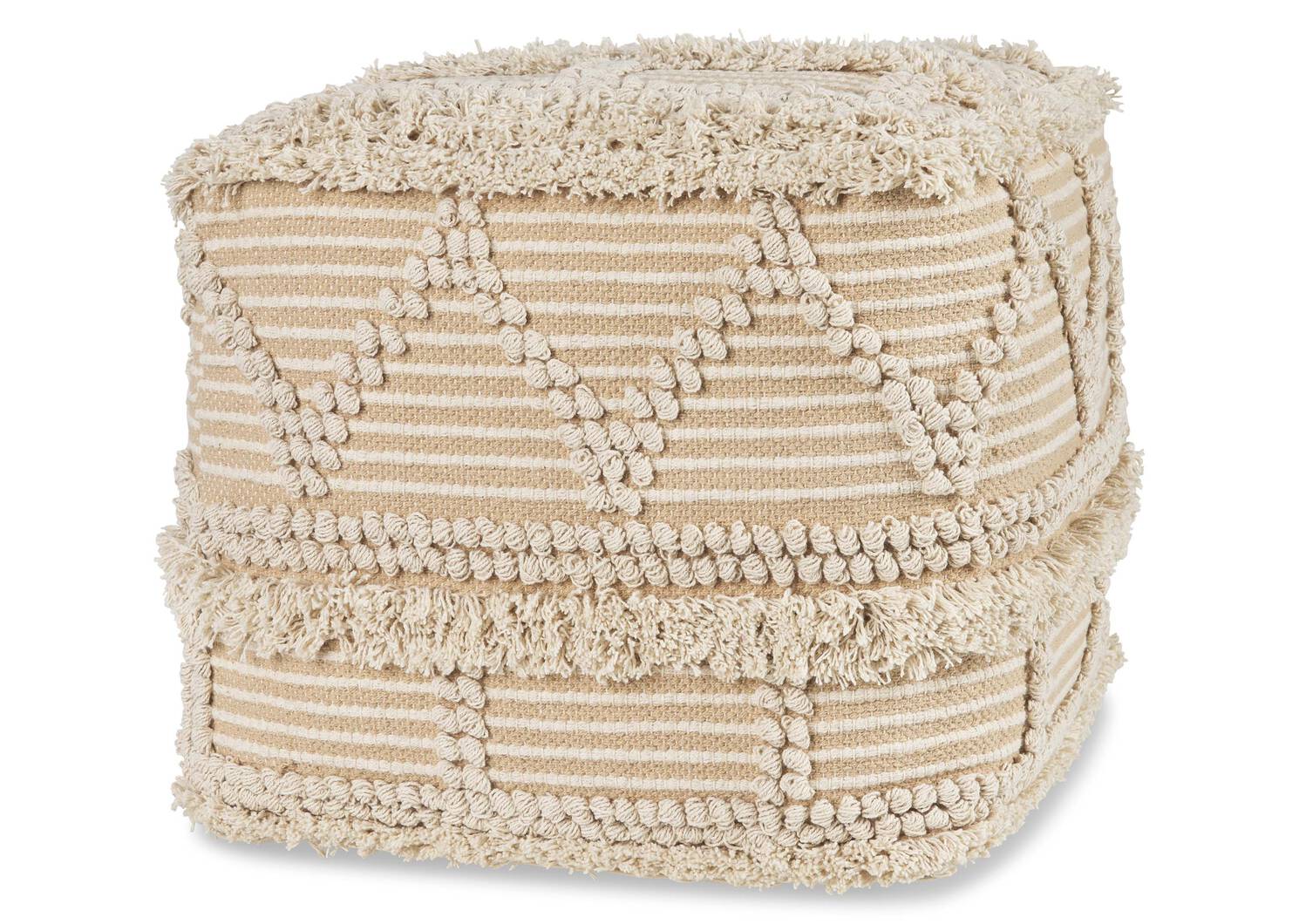 Baja Pouf Natural/Ivory