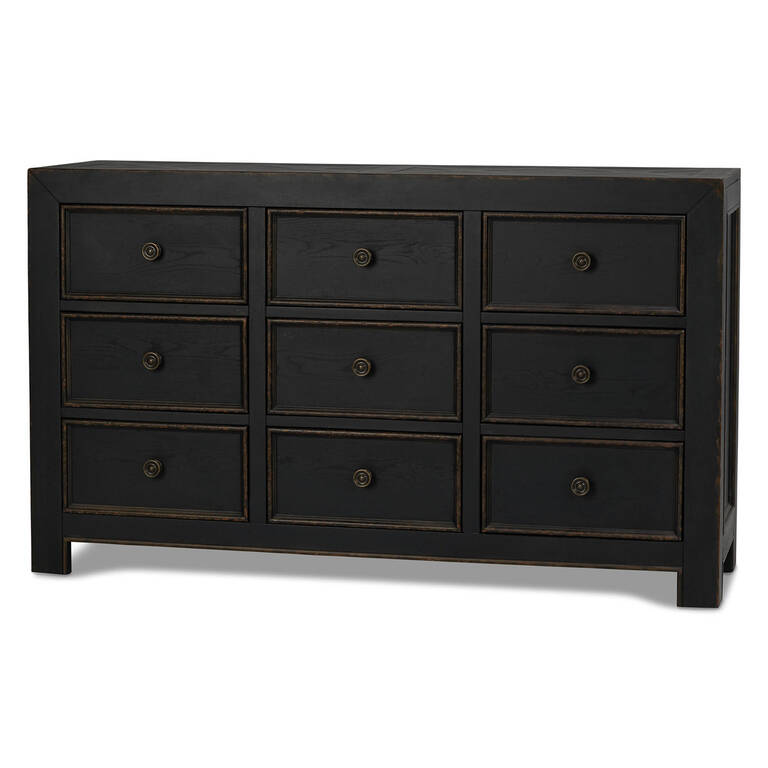 Aberdeen 9 Drawer Dresser Baron Black