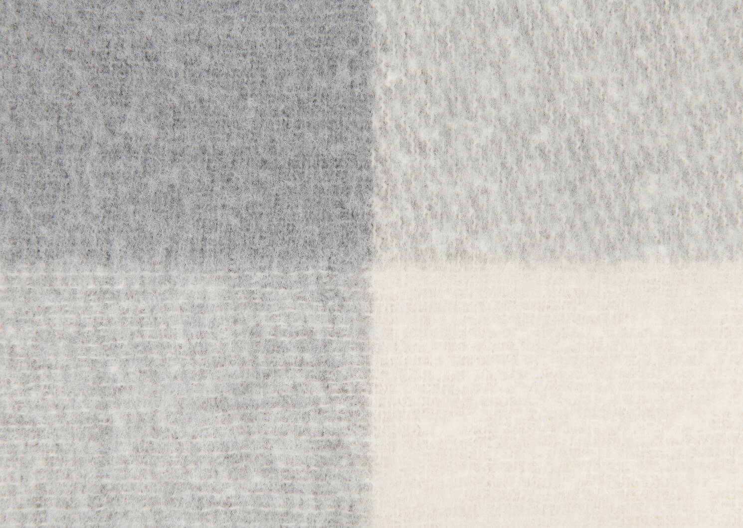 Jeté à carreaux Kennedy naturel/gris
