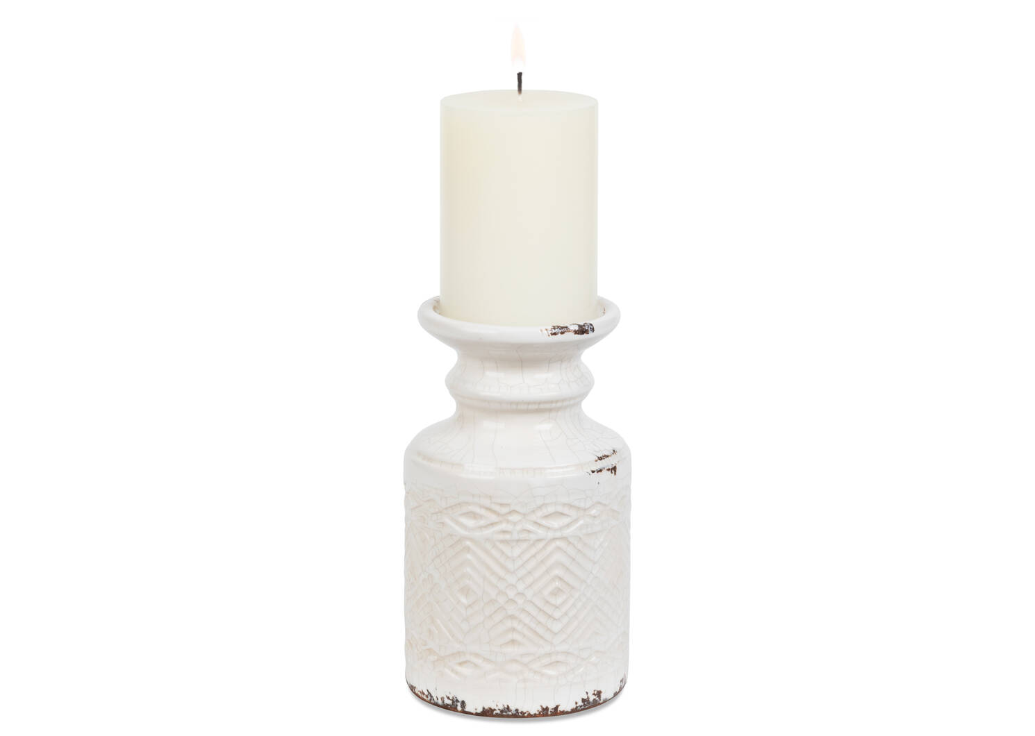 Tyree Candle Holders - White