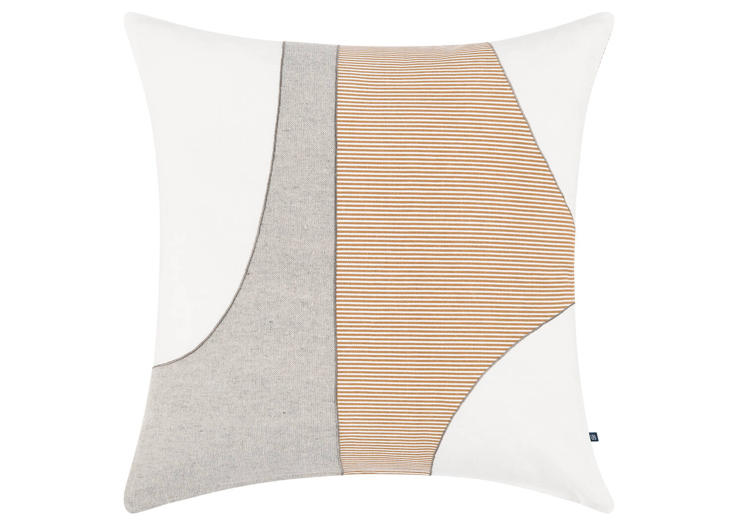 Coussin en coton Lena 20x20 iv/chai/gr