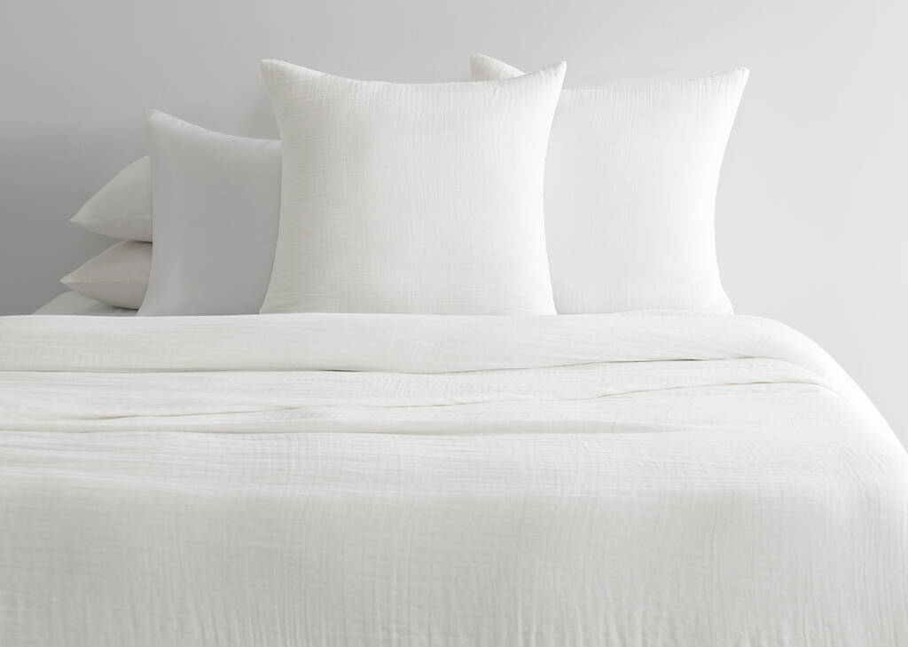 Dessus-de-lit en coton Lola ivoire