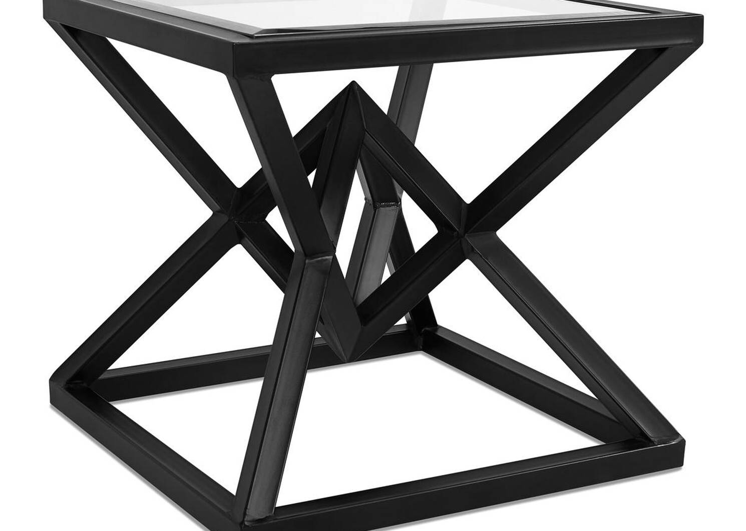 Pyramid Side Table -Glass