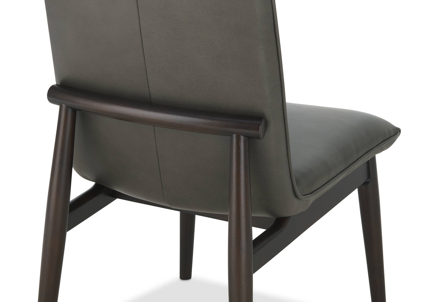Chaise en cuir Esmae -Reede charbon