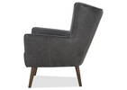 Fauteuil en cuir Diablo -Harrod charbon