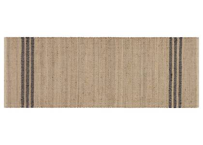 Tapis de couloir Avalon 30x84 jute/noir
