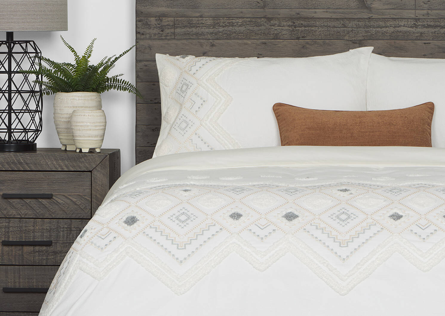 Codie Duvet Set King White