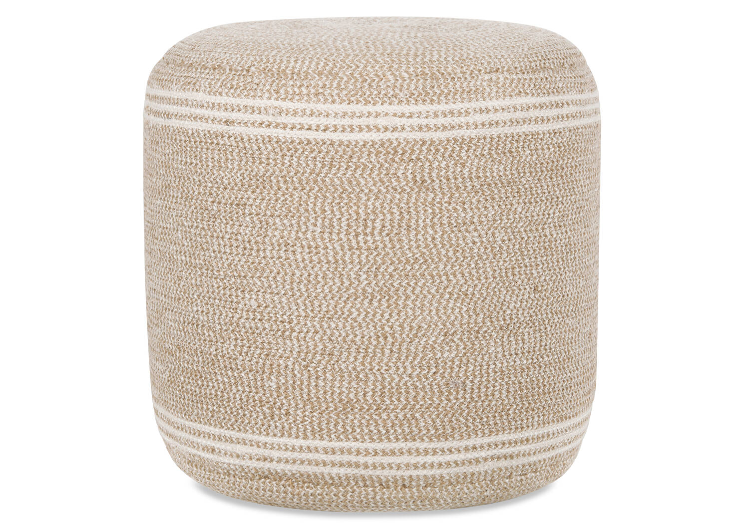 Pouf Renning naturel/ivoire